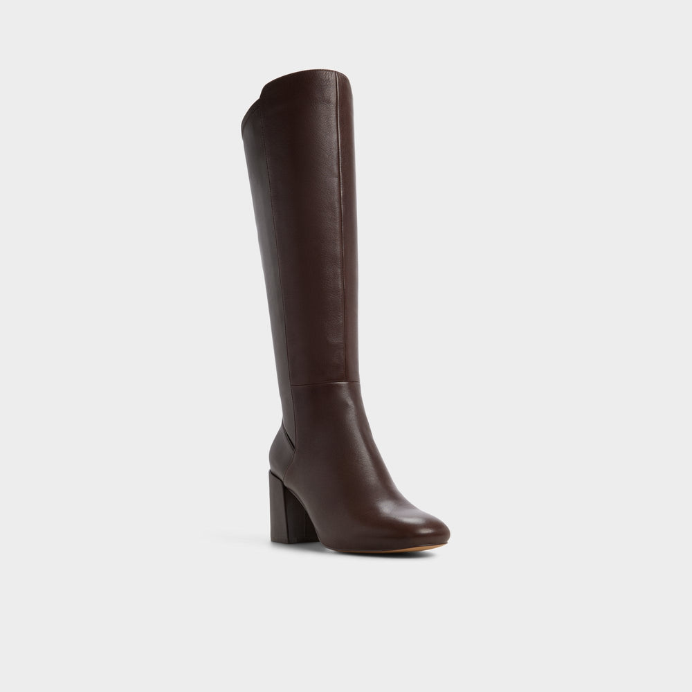 Aldo Satori Brown Overflow Women's Tall Boots - Knee-high boot, Block heel Brown overflow